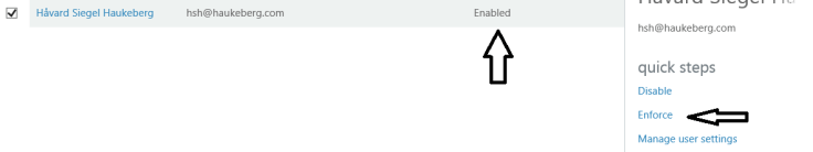Remember to "Enforce" the policy after you enable 2factor
