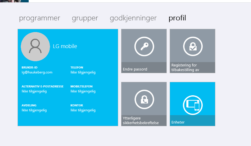 Azure AD access panel for MFA