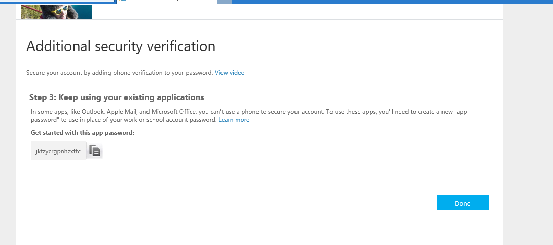 Office 365 app password during enrollment