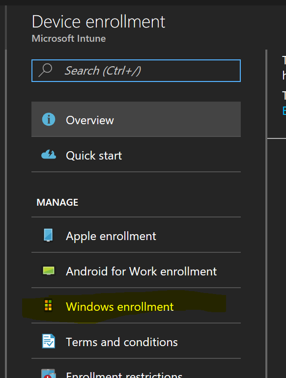 windows enrollment