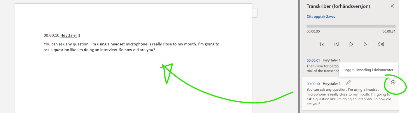 automatic transcription